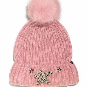 VICTORIA'S SECRET rhinestones poem beanie hot